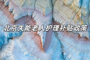北京失能老人护理补贴政策全梳理