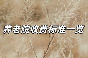 养老院收费标准一览，床位费、护理费、伙食费怎么算？