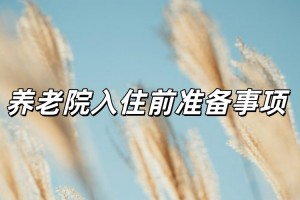 养老院入住手续办理指南